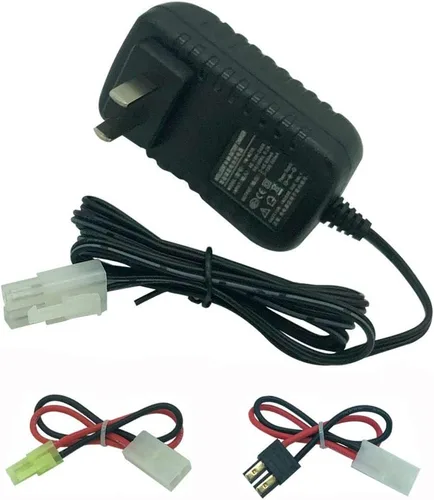 Cargador de batería de coche RC para NiMH/NiCd Baterías Cargador, 9.6V 7.2V 8.4V Cargador de batería con Tamiya Plug Cargador para Traxxas NiMH