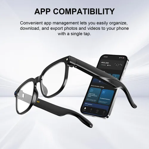 Miniatura 9 de Lentes inteligentes AI con cámara, video HD 4K y captura de fotos, traducción en tiempo real, gafas de grabación con asistente de IA, reconocimiento