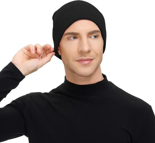 Miniatura 67 de American Trends Gorro para hombre y mujer, gorro de punto suave y lindo con diseño de calavera