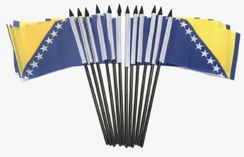 Miniatura 120 de World Flags Direct Banderas en miniatura de poliéster de Afganistán, paquete de 12, decoración de mesa de fiesta, desfiles, 4 x 6 pulgadas, verde