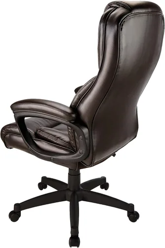 Miniatura 5 de Realspace® Fennington - Silla de cuero con respaldo alto, color marrón y negro