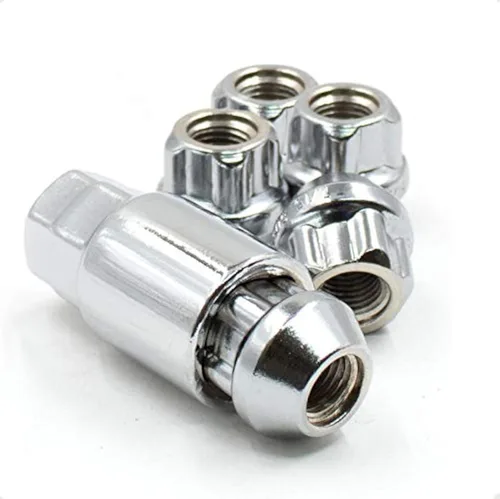 Miniatura 14 de Wheel Accessories Parts 20 tuercas hexagonales de 1/2 a 20 roscas de 4.40 pulgadas de largo, cromadas de 7/8 pulgadas y 13/16 pulgadas, para Chevy