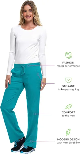Miniatura 5 de Healing Hands Pantalón de hospital de etiqueta púrpura para mujeres modelo Taylor 9095 2 con cordón y 2 bolsillos