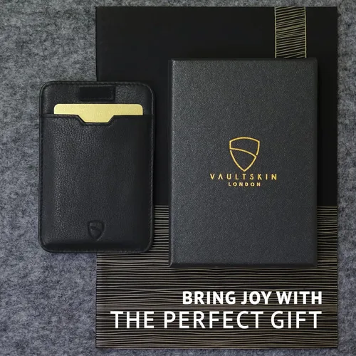 Miniatura 6 de Vaultskin CHELSEA - Cartera de piel delgada con bloqueo RFID para hombre, tarjetero minimalista con bolsillo frontal
