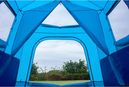 Miniatura 11 de KTT Extra Large Tent 8-10-12-14 Person(A),Family Cabin Tents,2 Rooms,3 Doors and 3 Windows with Mesh,Straight Wall,Waterproof,Double Layer,Big Tent