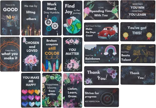 Miniatura 6 de Mr. Pen Tarjetas inspiradoras – 60 tarjetas de afirmaciones positivas y motivacionales con citas únicas, temas de bondad, tamaño de tarjeta de Tema