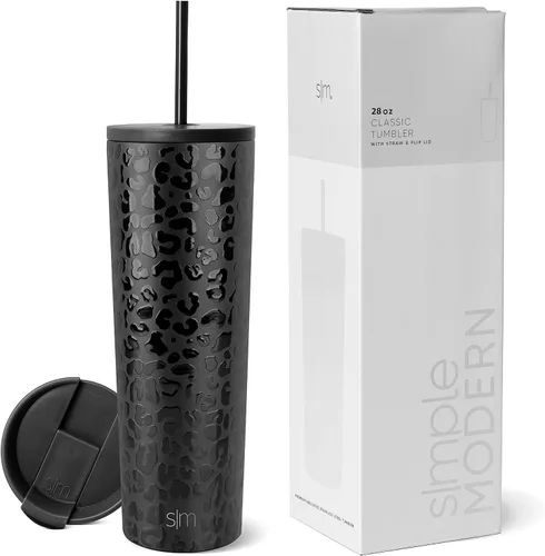 Miniatura 61 de Simple Modern- Vaso con aislamiento, c/tapa y pajilla Taza de viaje Botella de agua de ac. inox. reutilizable Unisex Colecc. Classic 24 oz