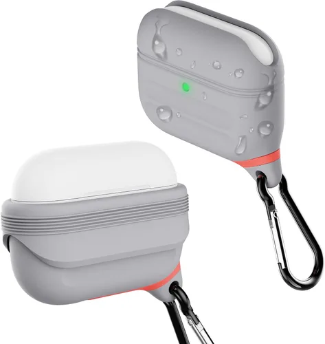 Miniatura 14 de HALLEAST Funda impermeable para AirPods Pro 3, LED frontal visible y compatible con carga inalámbrica, funda protectora de silicona compatible