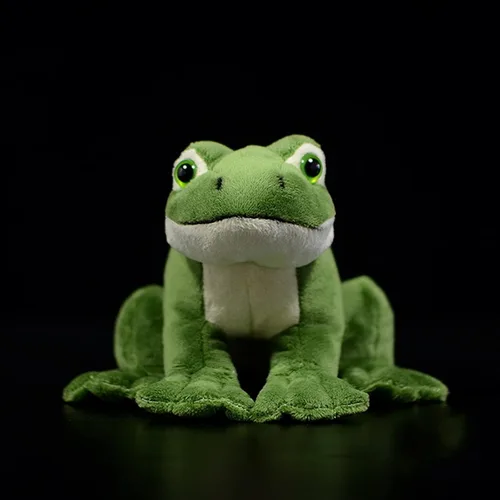 Miniatura 2 de Juguete de peluche de rana de simulación – 6.3 pulgadas de rana verde realista, juguetes de peluche reptiles, muñecas de felpa súper suaves