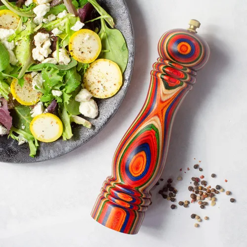 Miniatura 2 de Molinillo de pimienta Baltique Marrakesh – Molinillo de pimienta de madera colorida de 8 pulgadas con mecanismo de molienda de acero inoxidable