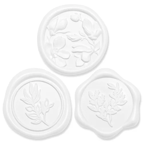 Miniatura 31 de UNIQOOO Adhesivos de sello de cera – (3 diseños en 1 unidad) para invitación de boda, 60 calcomanías autoadhesivas, perfectas para invitación
