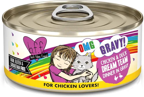 Miniatura 40 de Weruva B.F.F. OMG - Best Feline Friend Oh My Gravy!, Chicken Cloud 9 con pollo en salsa, lata de 2.8 onzas (paquete de 12)