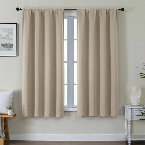 Miniatura 84 de Gwine Cortinas opacas para dormitorio, 54 pulgadas de largo, paneles de cortina de ventana con aislamiento térmico y reducción de ruido, cortinas