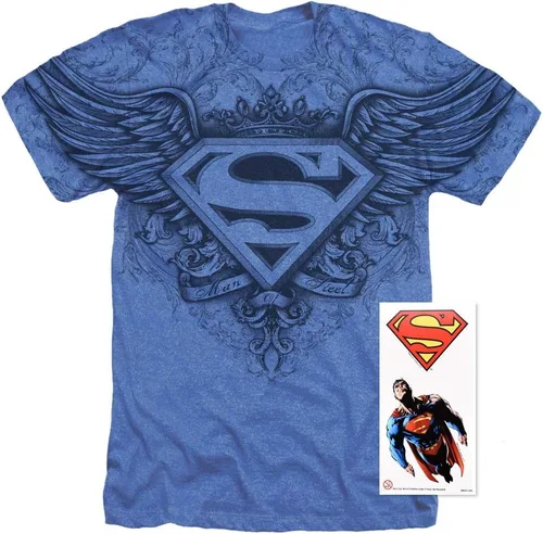 Miniatura 2 de Popfunk Superman Winged S Shield Logo All Over T Shirt
