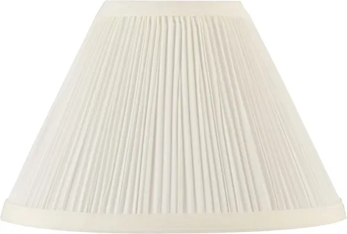 Miniatura 3 de Aspen Creative 59171, pantalla de lámpara Empire Uno, blanco de algodón, 10.2 cm parte superior x 25.4 cm inferior x 17.8 cm altura inclinada, Slip