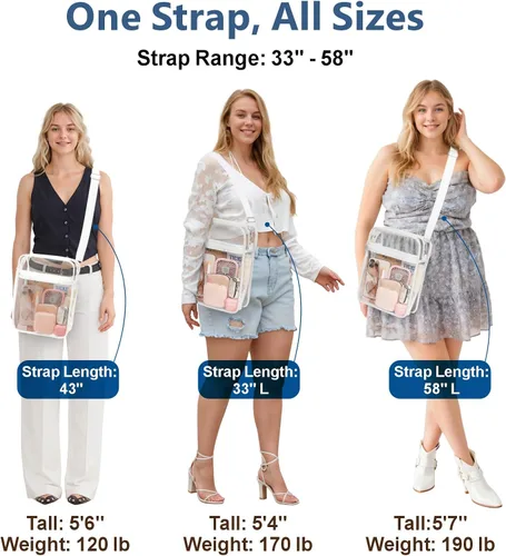 Miniatura 5 de PACKISM Bolsa transparente para eventos de estadio – Monederos pequeños transparentes para mujer, bolsa bandolera para conciertos y eventos