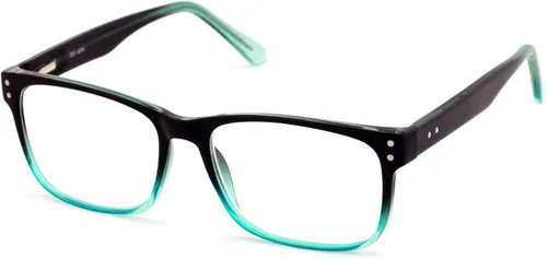 Miniatura 7 de Gafas de lectura rectangulares de gran calidad para hombres grandes - Lector de calidad óptica de ajuste ancho negro (TT Black)