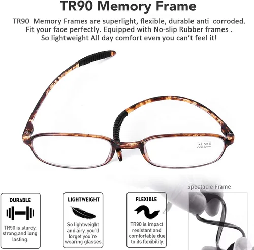 Miniatura 3 de Lentes de lectura para computadora con bloqueo de luz azul, ligeras, para mujeres y hombres.
