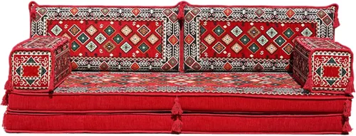 Miniatura 4 de arabicsofa Sofá de asiento árabe de 8 pulgadas de grosor - Cojines de suelo turcos modulares con sofá otomano