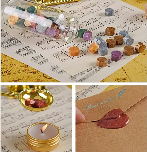 Miniatura 2 de Joyeee Juego de Plumas de Caligrafía, Juego de Pluma de Inmersión que Incluye Perlas de Cera de Sellado, Cuchara de Cera, Plumillas de Repuesto
