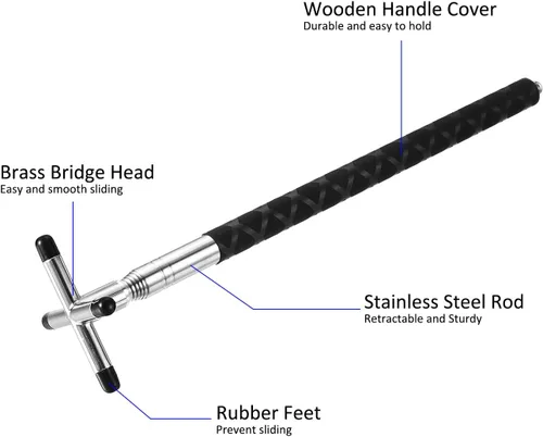 Miniatura 5 de M METERXITY Retractable Billiards Cue Stick Bridge with Removable Brass Bridge Head - EVA Handle Billiards Table Accessory, Apply to Party/Club/Home