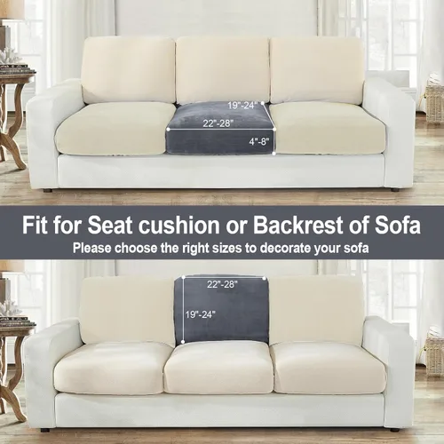 Miniatura 4 de NAISI 1 funda de cojín para sofá, 1 pieza, de terciopelo, elástica, para asiento o respaldo, fundas individuales suaves para sofá seccional