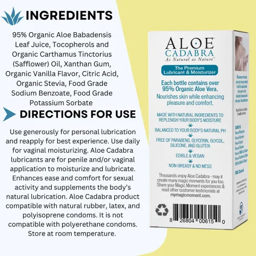 Miniatura 3 de Lubricante orgánico Aloe Cadabra, natural, 2.5 onzas., 2