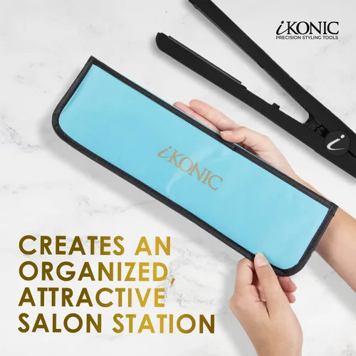 Miniatura 7 de iKonic Supernova - Plancha de cerámica de turmalina para el cabello y bolsa de viaje resistente al calor, plancha plana infrarroja, placas flotantes