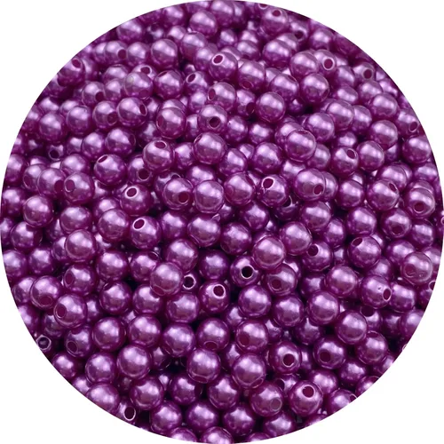 Miniatura 28 de 100 cuentas de perlas para manualidades, perlas de resina de 0.47 pulgadas para hacer joyas, cuentas redondas a granel con agujero para collares