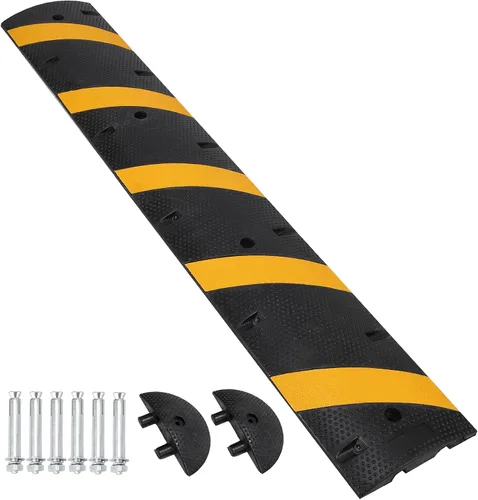 Miniatura 11 de Towallmark Golpe de velocidad de goma de 3.3 pies, 2 paquetes de 2 canales modulares de alta resistencia, capacidad de carga de 25,000 libras, rampa
