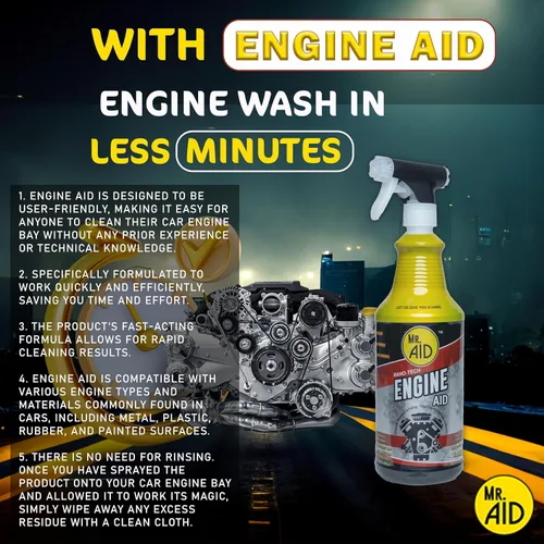 Miniatura 4 de Engine AID limpia eficazmente las bahías del motor del automóvil sin necesidad de agua, fórmula diseñada para eliminar la suciedad, aceites y grasa