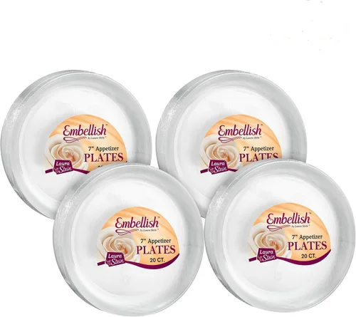 Miniatura 14 de Embellish - cuencos y platos de plástico duro transparente, Paquete de 60