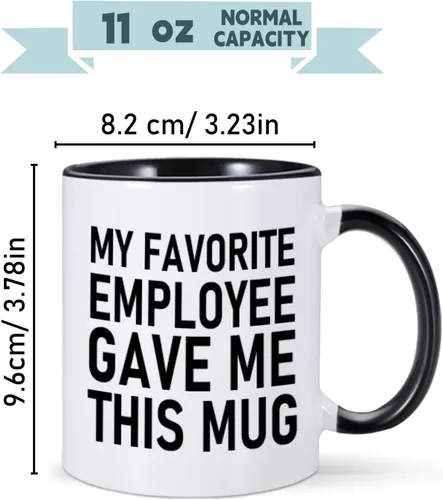 Miniatura 6 de Employee Gave Me This - Taza de café personalizada con texto fotográfico, divertida taza de café de jefe para mujeres y hombres, regalos