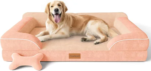 Miniatura 21 de CWAWZ Cama ortopédica para perros extra grandes, cama ortopédica para perros con espuma viscoelástica de gel refrescante, cama impermeable para Negro