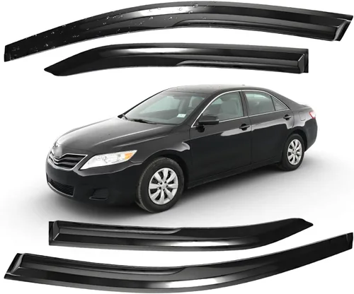 Miniatura 26 de Viseras para ventanas para Mazda 3 Sedán 4 puertas 2004 2005 2006 2007 2008 2009 estilo JDM Mugen, deflector de viento, protector solar y de lluvia