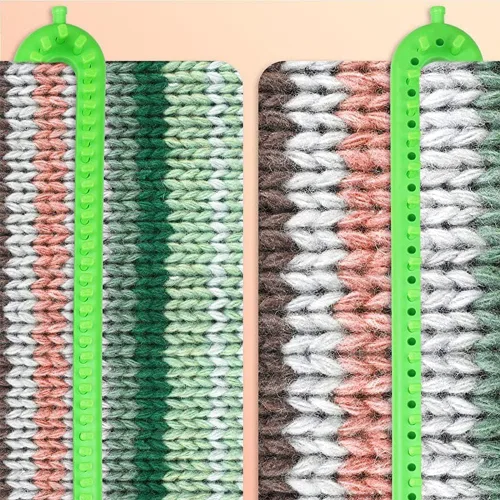 Miniatura 5 de Katech Juego de 3 telares de tejer rectangulares, pinzas densas, tejedor de telar de diferentes tamaños, juego de telares de tejido de plástico