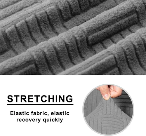Miniatura 4 de Fundas de sofá reclinable de jacquard elástico de 7 piezas, funda de sofá esquinero de 5 asientos, en forma de L, fundas de sofá reclinable