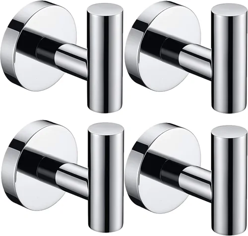 Miniatura 16 de Nolimas Gancho para toallas, color negro mate, SUS304, acero inoxidable, ropa de baño, armario, esponjas, gancho para bata, montaje en pared, 2