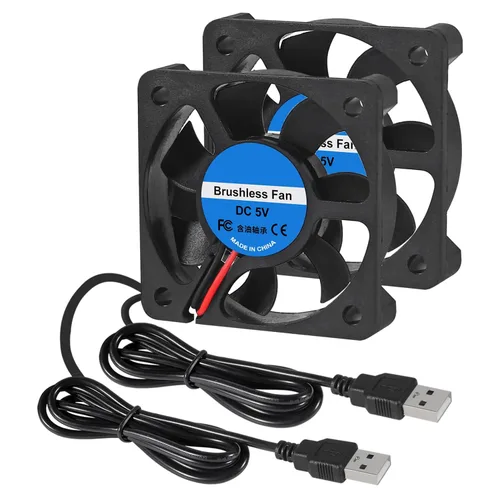 Miniatura 8 de Ventilador de ventilador USB de 1.969 in de refrigeración 5015 5V USB 5 voltios ventiladores soplador turbina Turbo rodamiento de bolas