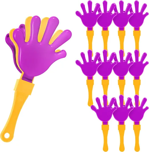 Miniatura 13 de Windy City Novelties Paquete de 12 mini pinzas de mano de 7 pulgadas, ruidosos de plástico para juegos deportivos, rallyes de pep, portones traseros