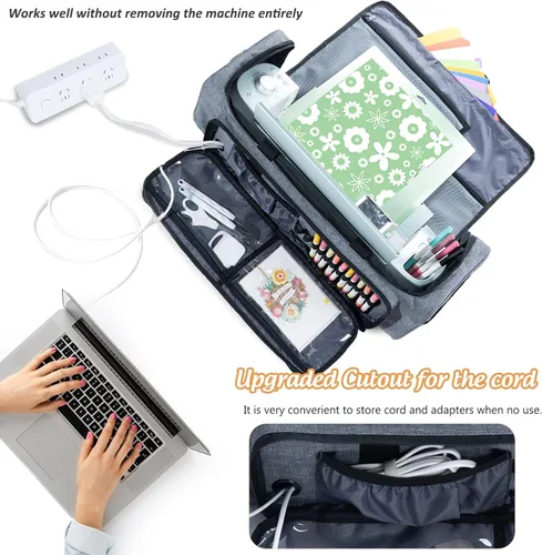 Miniatura 3 de Bolsa de Transporte IMAGINING para Cricut Maker 4, Maker 3, Explore 4, Explore 3, Explore Air 2, Almacenamiento con Gran Apertura para Accesorios