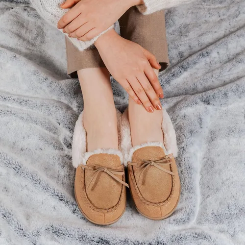 Miniatura 2 de RockDove Pantuflas estilo mocasín con purpurina Caroline para mujer