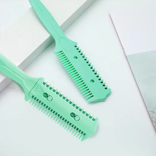 Miniatura 7 de Soft 'N Style - Juego de peines de afeitar para cortar el cabello, paquete de 3 - Peine de afeitar de doble cara, tijeras de peinado con cuchilla