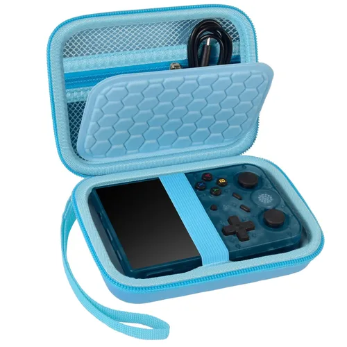 Miniatura 18 de PAIYULE Travel Case Compatible with RG353V/ RG353VS/ R36S Retro Handheld Game Console, Handheld Emulator Storage Holder Organizer, Android Game Beige