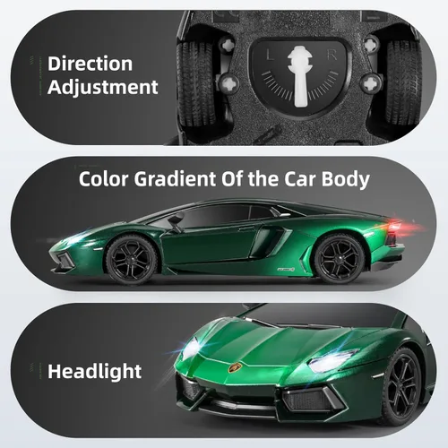 Miniatura 3 de MIEBELY Lamboghini - Auto RC a control remoto a escala 1:24, juguete Lambo de 3.7 V, 500 mAh, LP700 auto de control remoto rápido para niños de 8 a