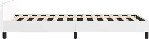Miniatura 6 de vidaXL Base de cama de piel sintética, estilo escandinavo, soporte de listones, no necesita somier, sin colchón, fácil montaje, cama individual