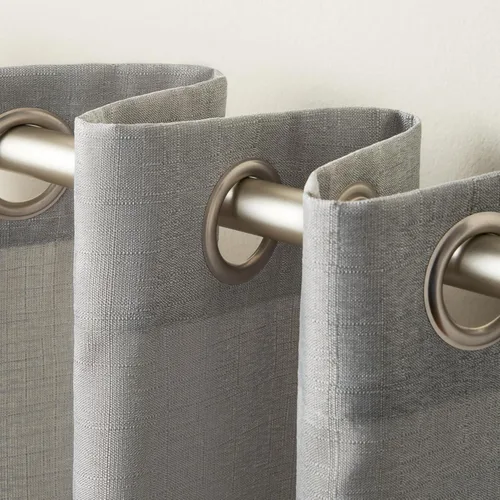 Miniatura 4 de Exclusive Home Loha - Par de paneles de cortinas de lino con ojales, 54 x 63 pulgadas, color beige