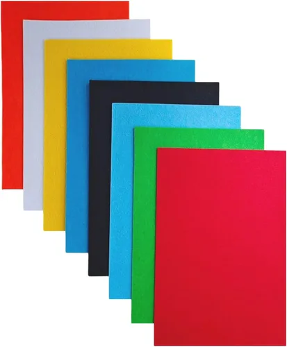 Miniatura 15 de Jtnohx - Fieltro rígido, hojas de fieltro de 2 mm de grosor para manualidades, cuadrados de tela de fieltro dura de 20,3 x 30,5 cm, 8 piezas