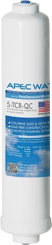 APEC Water Systems APEC 5-TCR-QC - Filtro de carbono en línea de 10 pulgadas fabricado en EE. UU. con conexión rápida de ¼ pulgadas para sistema de