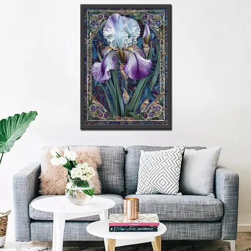 Miniatura 3 de Christal - Rompecabezas de 1000 piezas con diseño de iris blanco para adultos, con fondo celta, rompecabezas de 27 x 20 pulgadas, coloridos